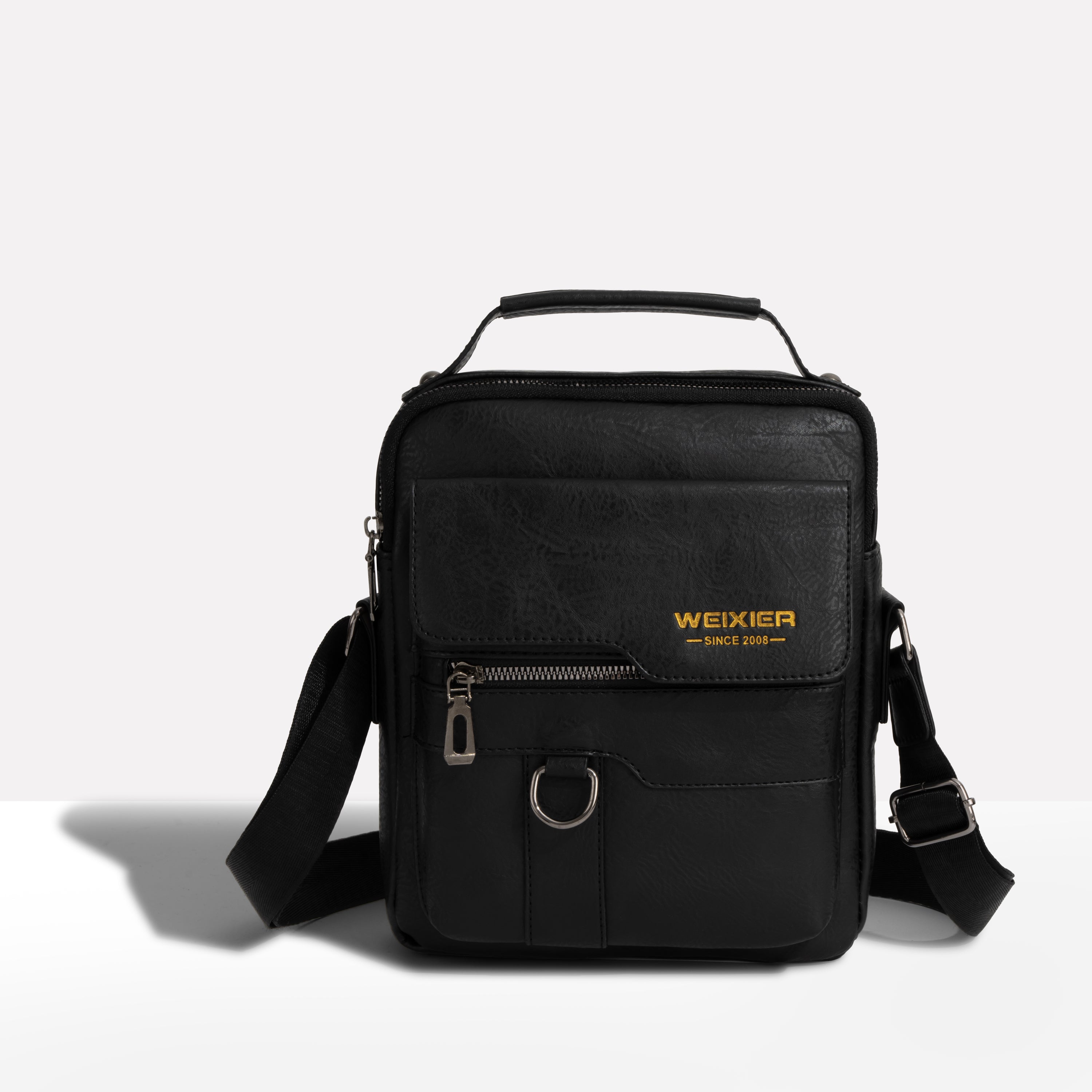 Anti-Theft Leather Sling Bag