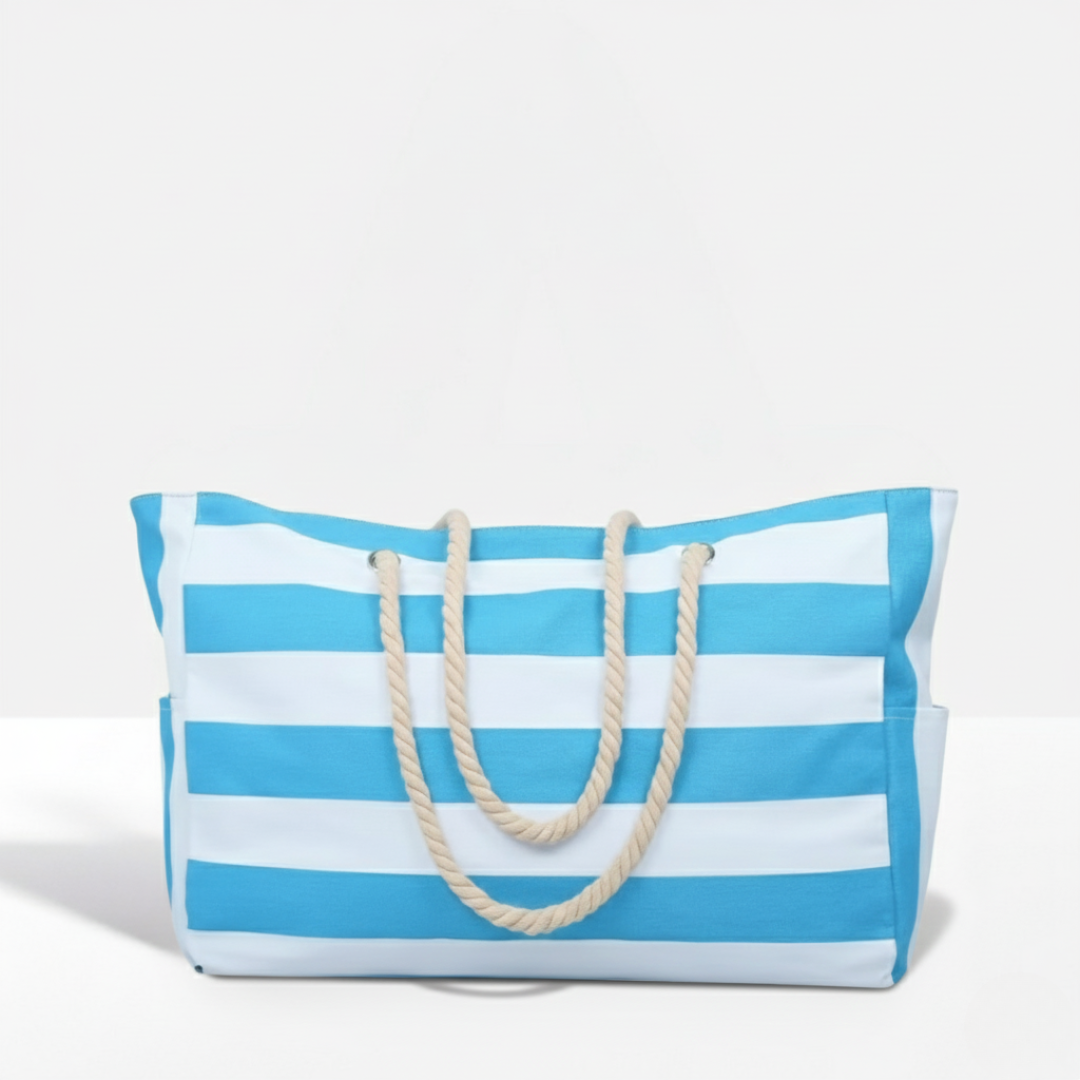 Claire Striped Canvas Tote