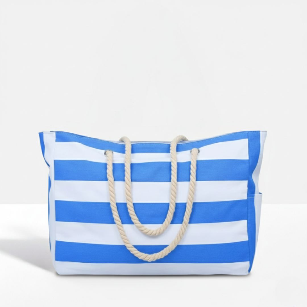 Claire Striped Canvas Tote