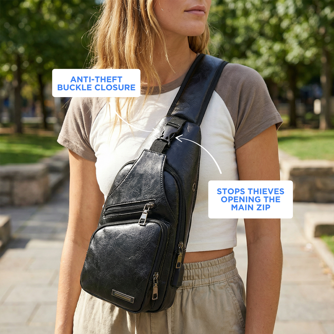 Classy Leather Anti-Theft Crossbody Bag