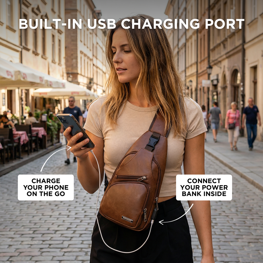 Classy Leather Anti-Theft Crossbody Bag