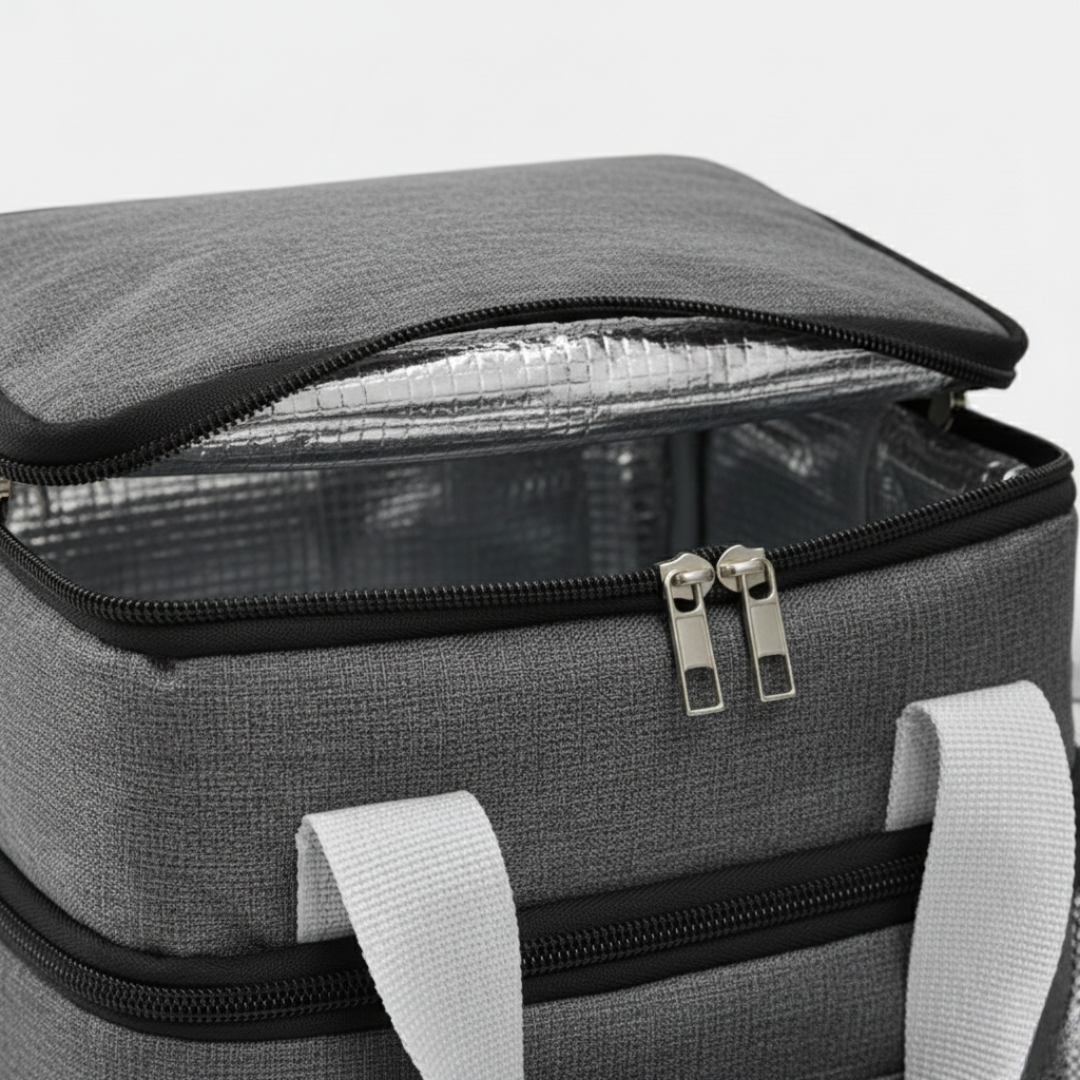 Double Layer Insulated Lunch Bag