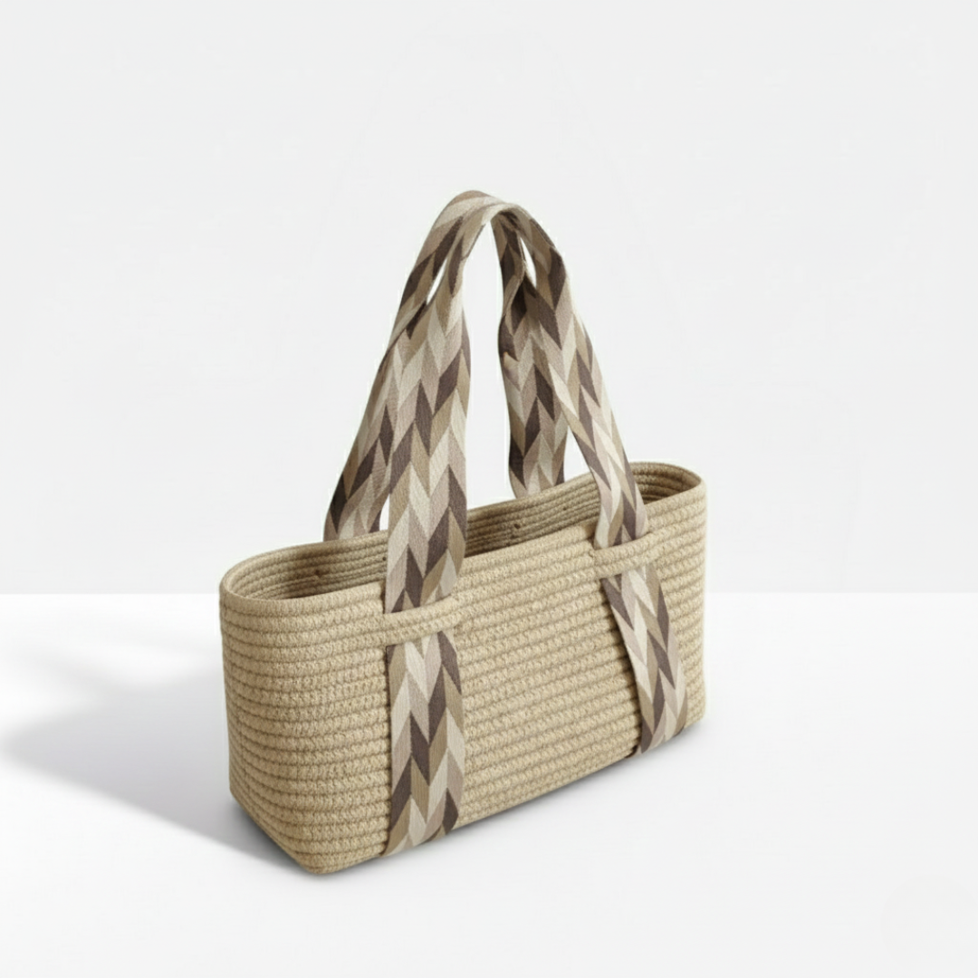 Woven Cotton Carryall Bag