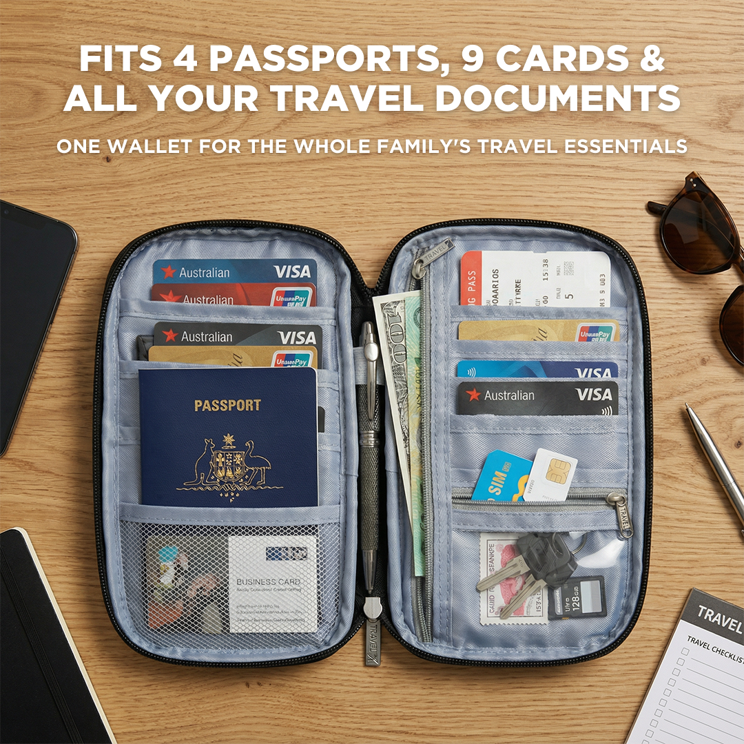 RFID Family Passport Wallet
