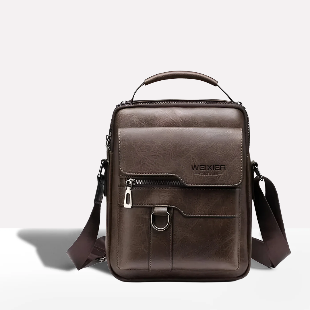 Anti-Theft Leather Sling Bag