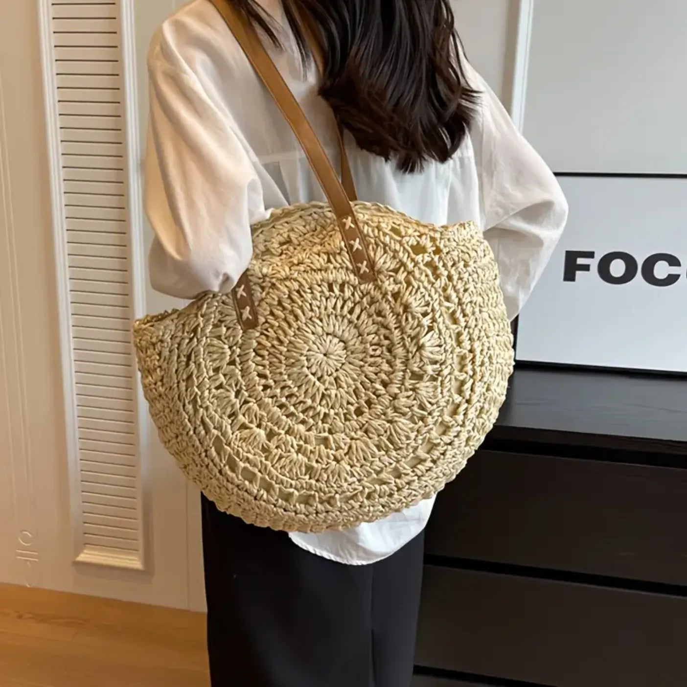 Shoreline Straw Tote